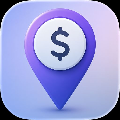 TallyMap app icon: a map pin drawn in tally marks